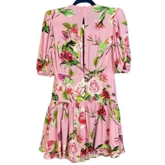 NWT AFRM Pink Joanna Smocked Waist Floral Mini Dress - Picture 3 of 7